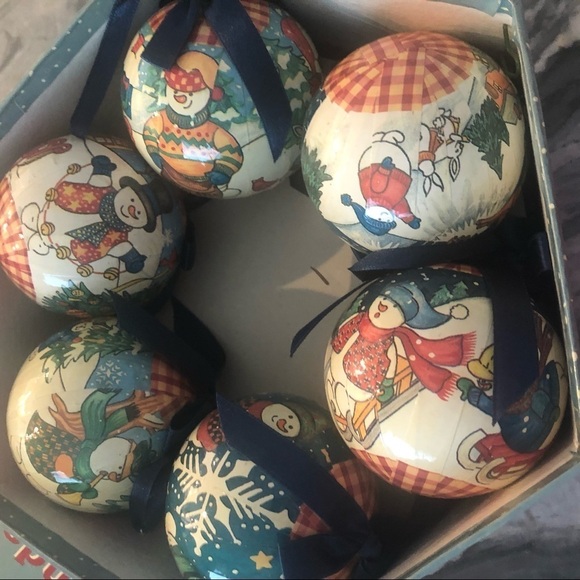 1996 Frosty & Friends Paper Mâche Ornaments Boxed - Picture 5 of 9